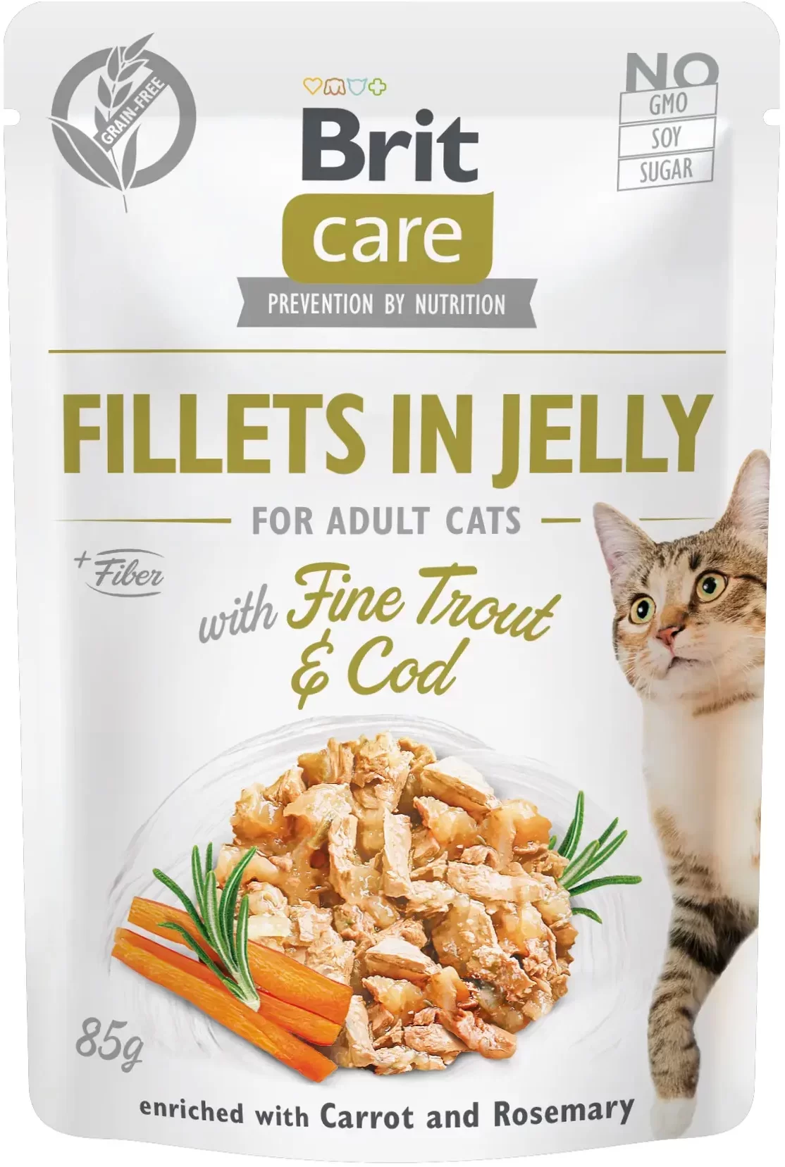 

Brit Care Adult Cat Fillets in Jelly with Trout&Cod pouch 85 г