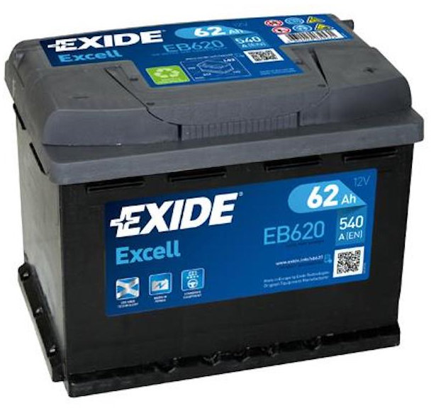 Акція на Автомобильный аккумулятор Exide Excell 6СТ-62 Евро (EB620) від Stylus