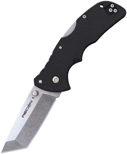 Акція на Cold Steel Mini Recon 1 Tanto Pt In 10A, Stone Washed Black (CST CS-27BAT) від Stylus