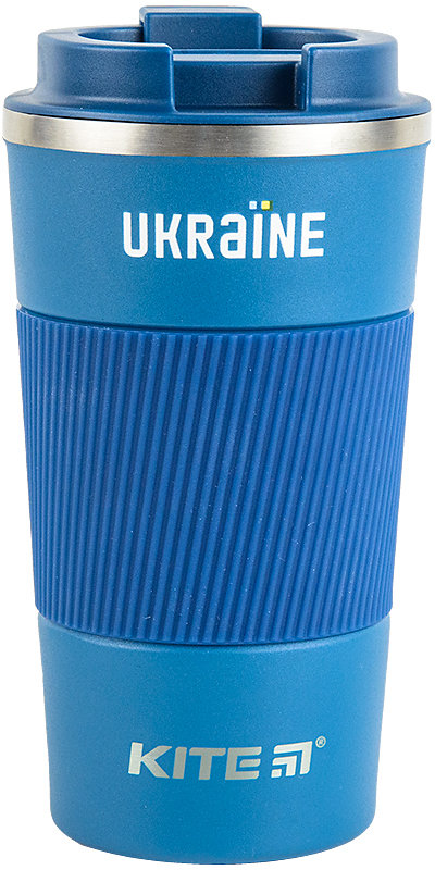 

Термокружка Kite 510 мл, синяя Ukraїne