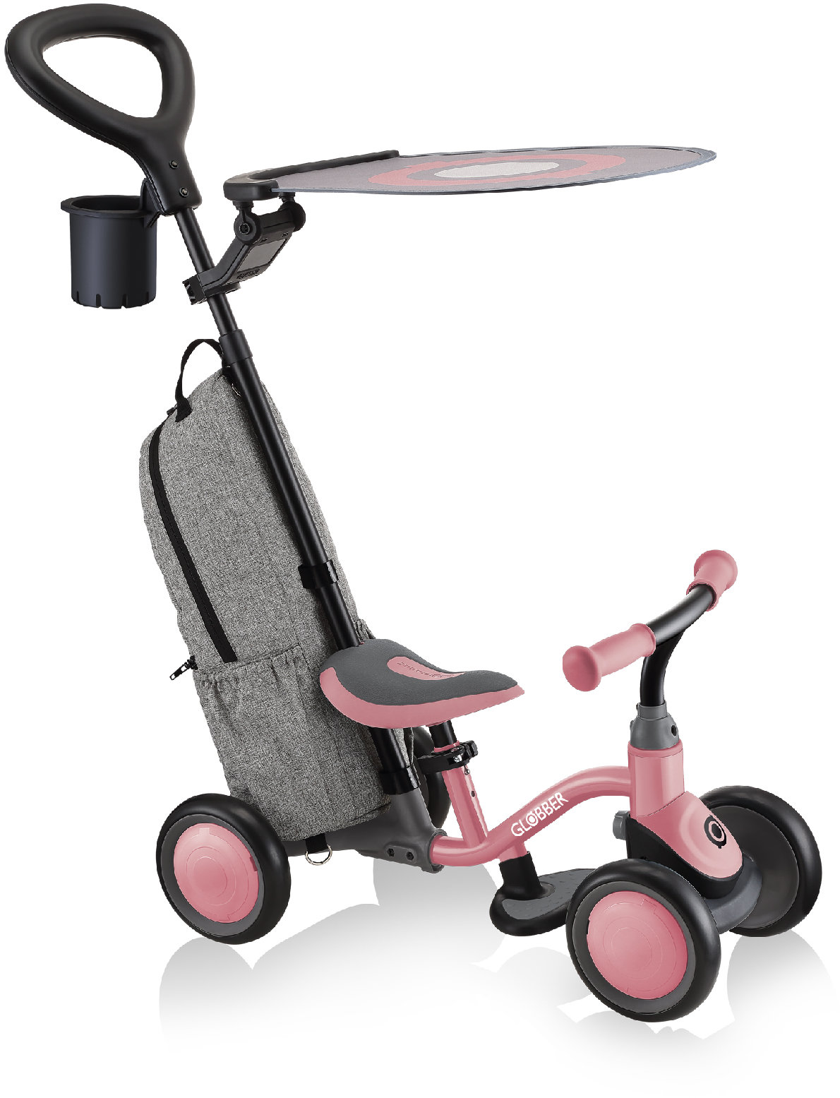 Акція на Беговел Globber Learning Bike 3в1 Deluxe Deep Pastel Pink (639-211) від Stylus