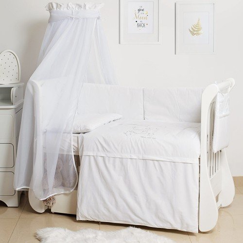 

Постільний комплект 8 ел. Twins Dolce Loving bear 4062-D-010, white, білий