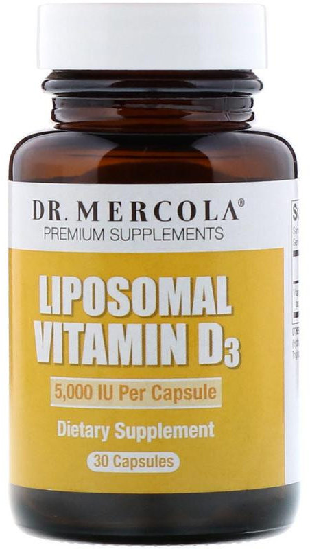 

Dr. Mercola Liposomal Vitamin D3 5,000 Iu 30 Caps Вітамін Д3 ліпосомальний