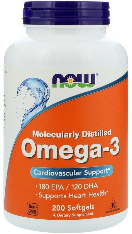 Акція на Now Foods Omega-3 Molecularly Distilled Softgels 200 caps від Y.UA