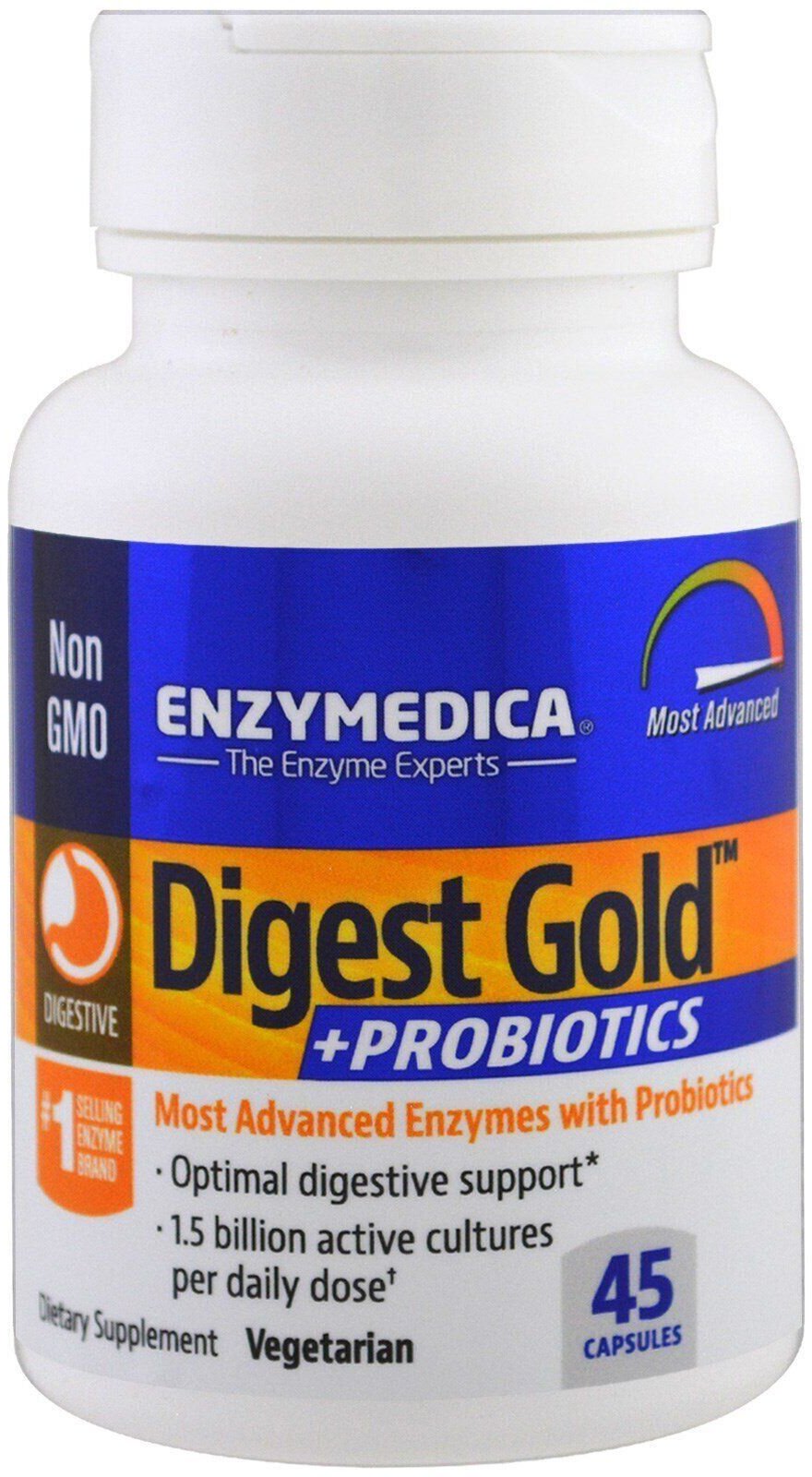 Акція на Enzymedica Digest Gold + Probiotics Ферменты и пробиотики 45 капсул від Stylus