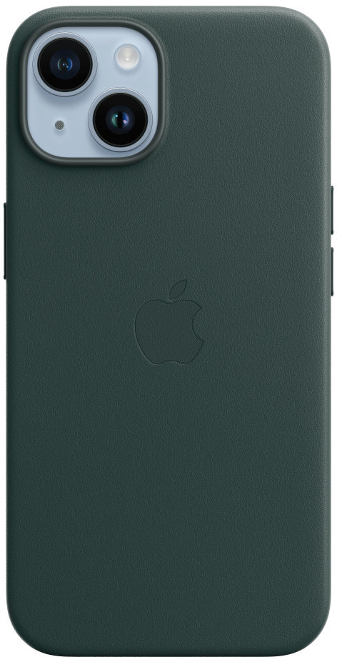 

Apple Leather Case with MagSafe Forest Green (MPP53) для iPhone 14