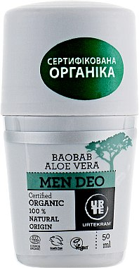 

Urtekram Aloe Vera Baobab Man Deo 50 ml Органический крем-дезодорант Баобаб и Алоэ вера