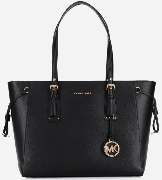 

Женская сумка тоут Michael Kors Voyager Md Mf Tz Tote черная (30H7GV6T8L001)