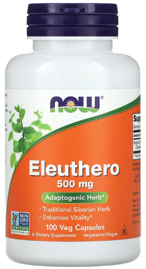 

Now Foods Eleuthero Органический элеутерококк 500 мг 10 капсул