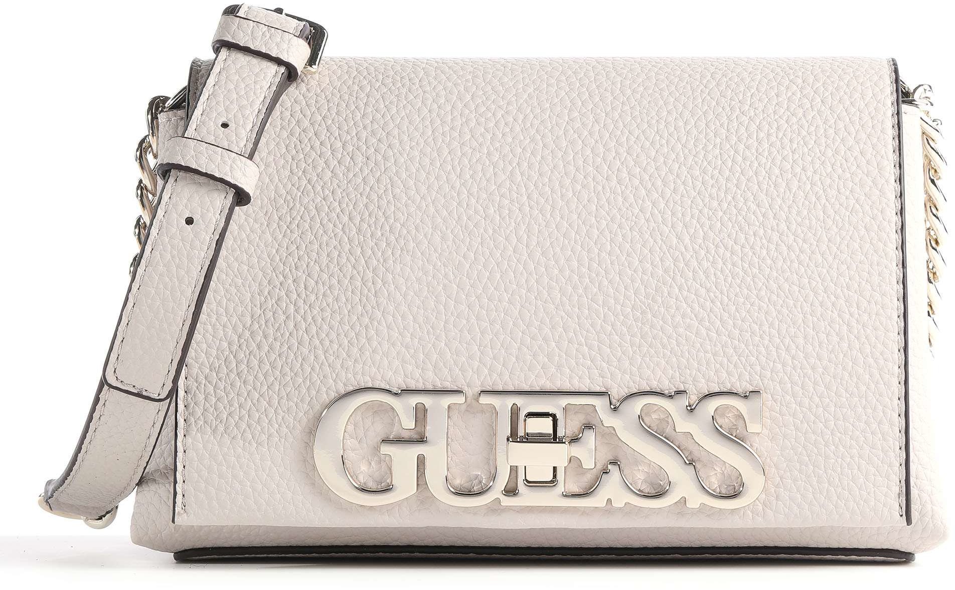 

Жіноча сумка через плече Guess Uptown Chic Mini Xbody Flap бежева (HWVG7301780-STS)