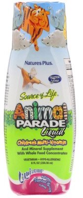 

Nature's Plus Source of Life Animal Parade Liquid Children's Multi-Vitamin Natural Tropical Berry Flavor 8 fl oz (236.56 ml) (NAP-29954)