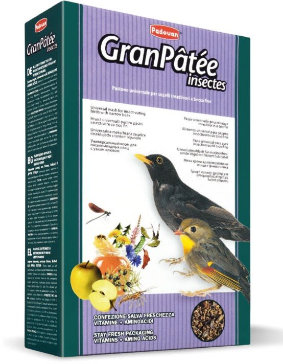 

Корм Padovan GranPatee insectes для насекомоядных птиц 1кг (PP00193)