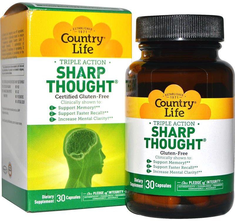 

Country Life Sharp Thought 30 caps Комплекс для поддержания мозговой деятельности