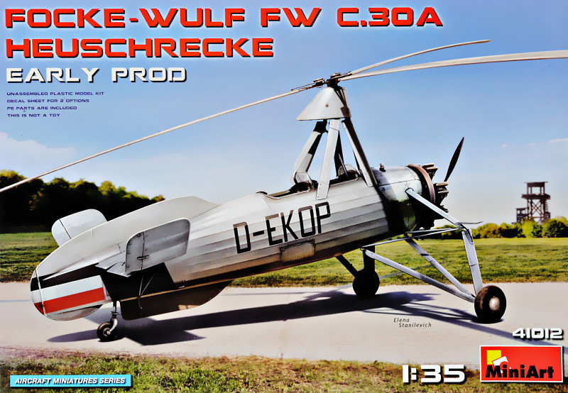 Акція на Розвідувальний автожир Miniart Focke Wulf Fw C.30A Grasshopper (раннього виробництва) від Y.UA