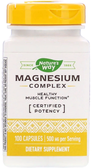 

Nature's Way, Magnesium Complex, 100 Capsules (NWY-41051)