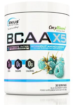 

Genius Nutrition BCAA-X5 360 g / 30 servings / Blue raspberry