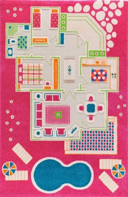 Акція на Детский игровой ковер Ivi Игровой домик размер S 80x113 см (8.699149501619E12) від Stylus