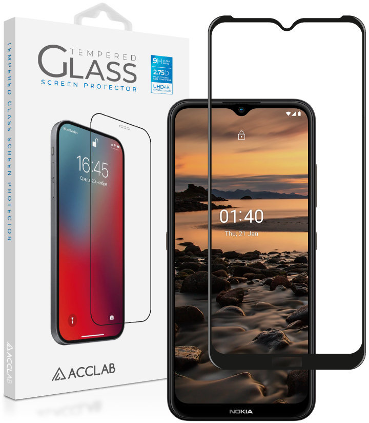 

Acclab Tempered Glass Full Glue Black for Nokia 1.4