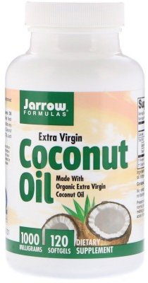 Акція на Jarrow Formulas Coconut Oil Extra Virgin 1,000 mg 120 Softgels Кокосовое масло від Stylus