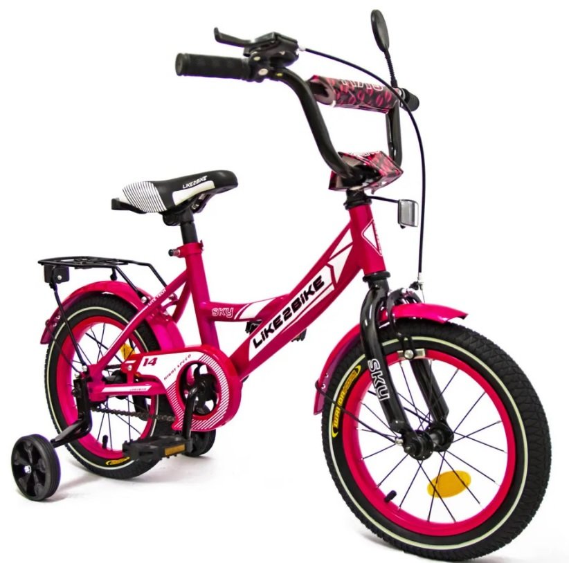 Акция на Велосипед детский 2-х колесный 14'' 211403 (RL7T) Like2bike Sky, розовый, рама сталь, со звонком от Stylus