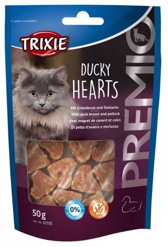 

Лакомство для кошек Trixie Premio Hearts с уткой и минтаем 50 г (4011905427058)