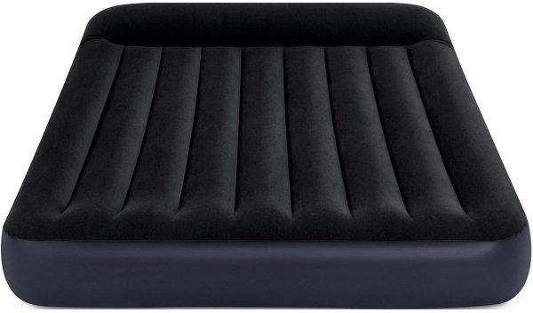Акція на Надувной матрас Intex Pillow Rest Classic Bed Fiber-Tech со встроенным электронасосом, 152x203x25 см (64150) від Stylus