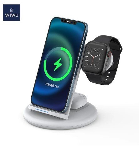 Акція на Wiwu Wireless Charger Stand Power Air 3in1 PA3IN 15W White for Apple iPhone, Apple Watch and Apple AirPods від Stylus
