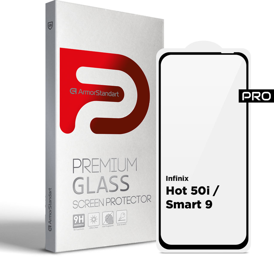 

ArmorStandart Tempered Glass Pro Black для Infinix Hot 50i / Smart 9 (ARM80936)