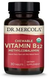 

Dr. Mercola Vitamin B12 1000 mcg Витамин В12 органик 30 жевательных таблеток