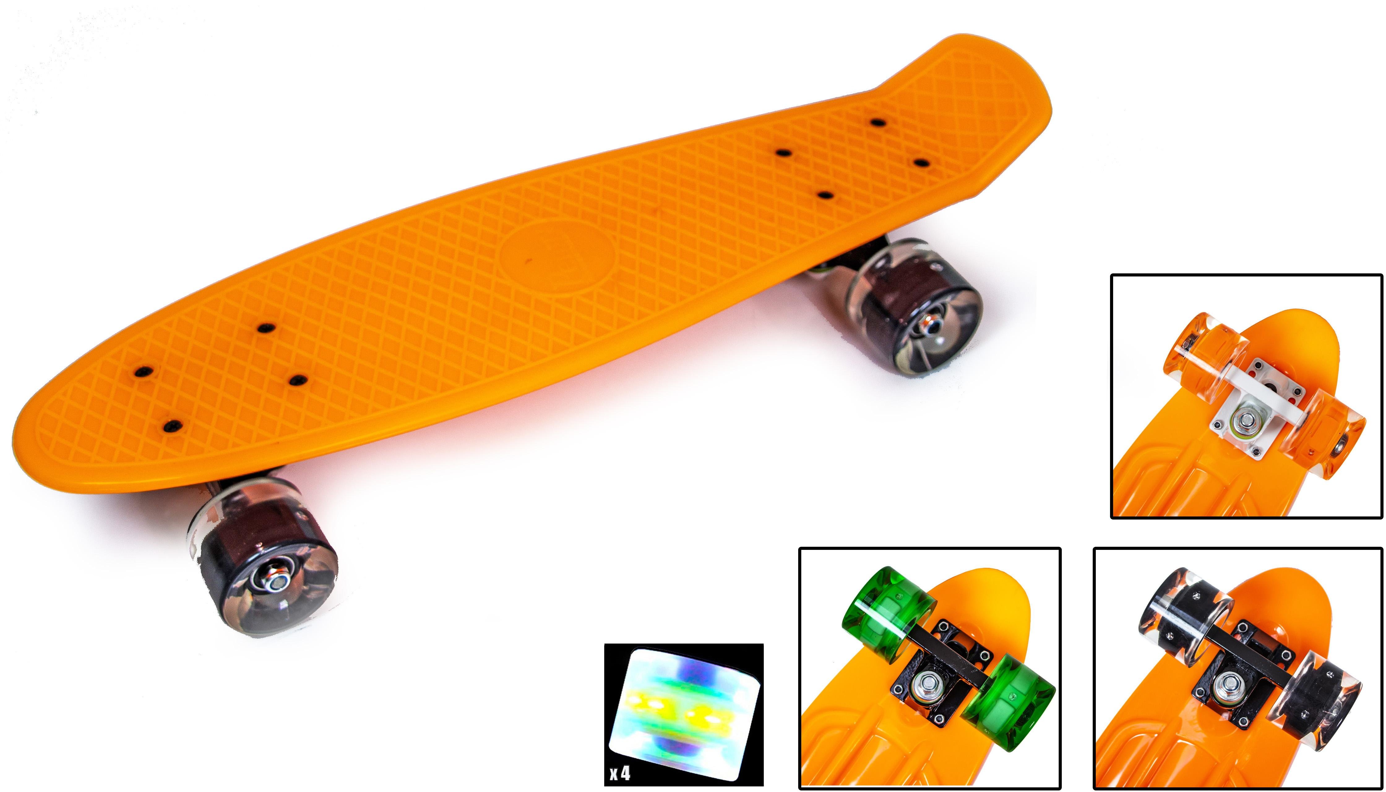 

Скейт Penny Board Orange Светящиеся колеса