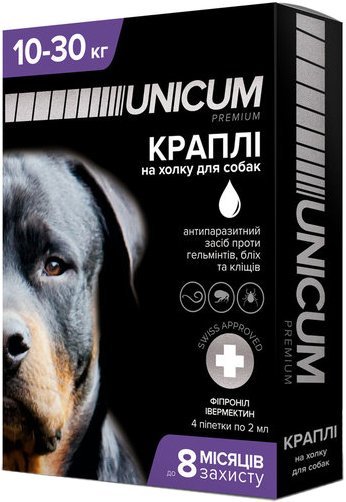 Акція на Капли от блох, клещей и гельминтов Unicum Complex Рremium для собак 10-30 кг (UN-033) від Stylus