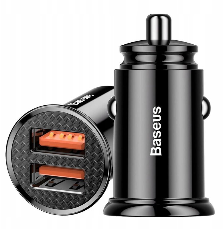 Акція на Baseus Usb Car Charger Circular Plastic 2хUSB 3.0 30W Black (CCALL-YD01) від Stylus