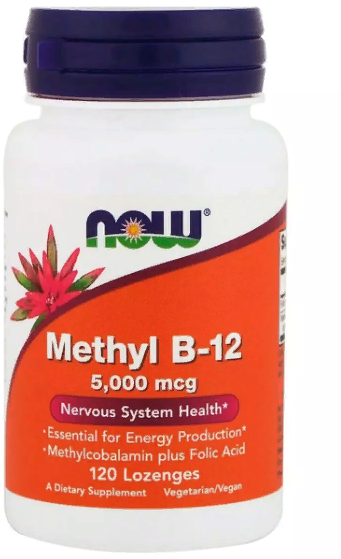 

Now Foods Methyl B-12, 5000 mcg, 120 Lozenges (NF0493)