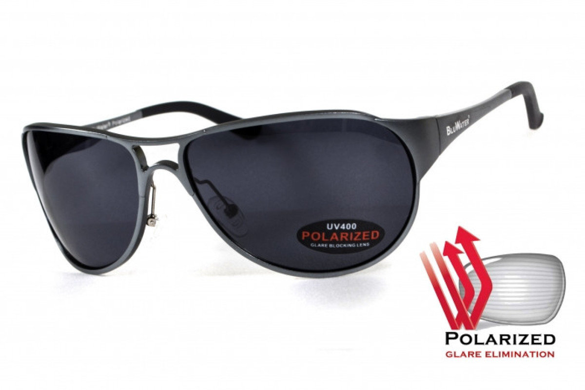 

Темные очки с поляризацией BluWater Alumination 3 (gray) (gun metal) Polarized (4АЛЮМ3-Г20П)