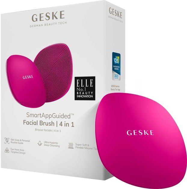 Акція на Щетка для лица Geske Facial Brush 4 в 1 Magenta (GK000018MG01) від Stylus