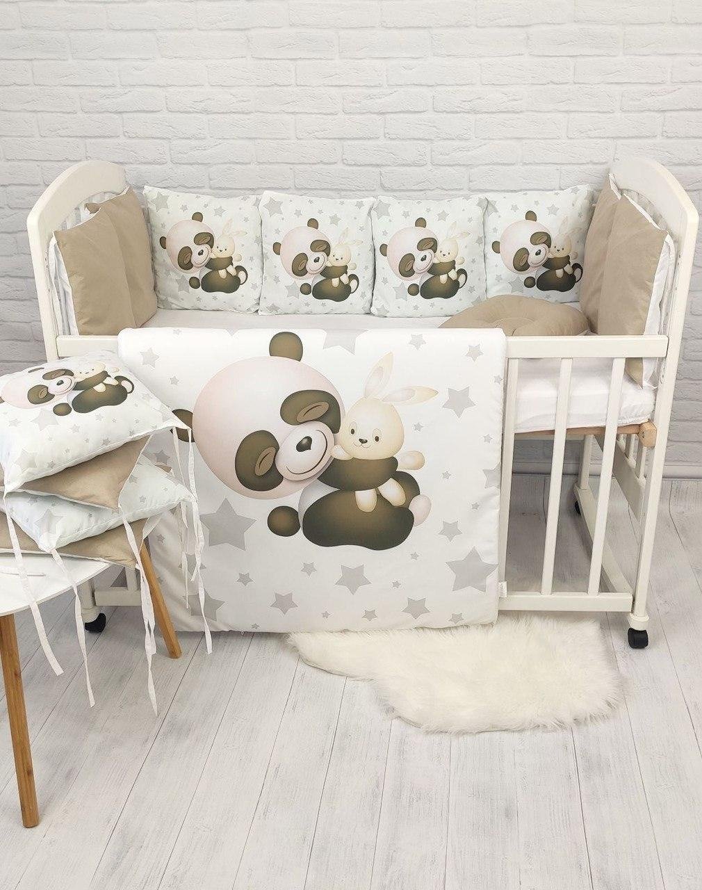 

Постельный комплект Babyroom Bortiki Print-08 Мишки бежевый (680727)