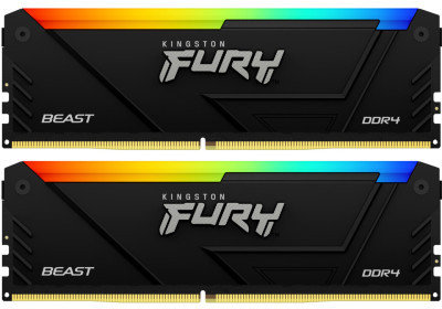 Акція на Kingston Fury 32 Gb (2x16GB) DDR4 3733 MHz Beast Rgb (KF437C19BB12AK2/32) від Stylus