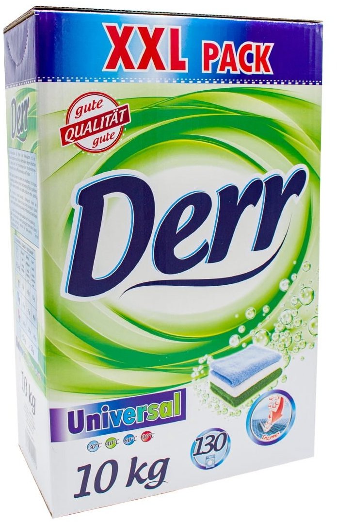 

Пральний порошок Derr Universal універсальний 10 кг 130 циклів прання (4260145999218)