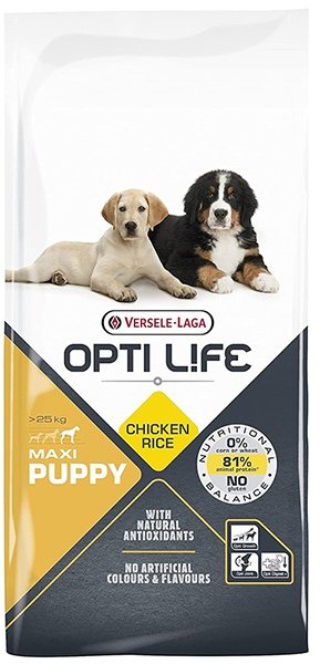 Акція на Сухой корм Opti Life Puppy Maxi для щенков крупных пород 12.5 кг (59190) від Stylus