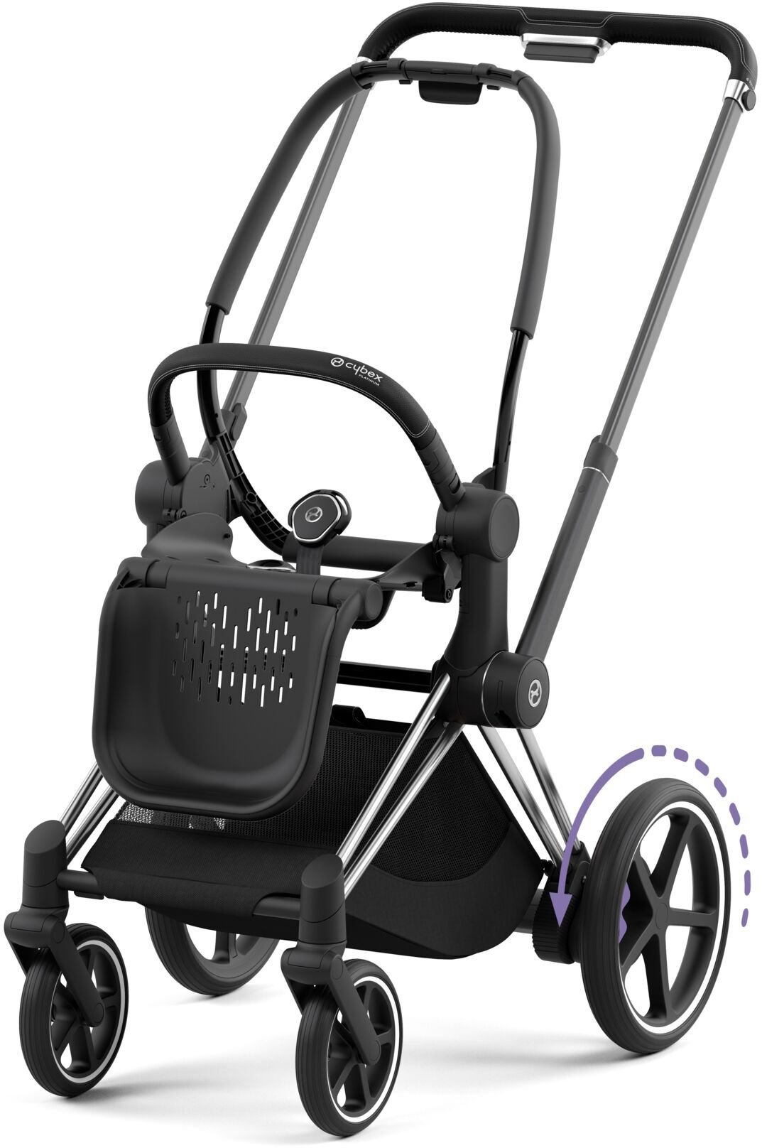 

Шасси Cybex ePriam & каркас Chrome Black с электродвигателем и аккумулятором