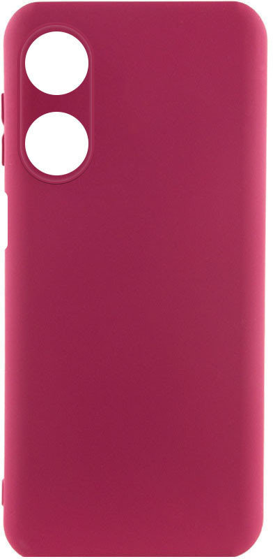 

Lakshmi Case Silicone Cover Full Camera Marsala for Oppo A38/A18