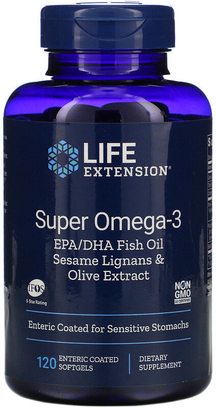 Акція на Life Extension Super Omega-3, 120 Enteric Coated Softgels (LEX-19841) від Stylus