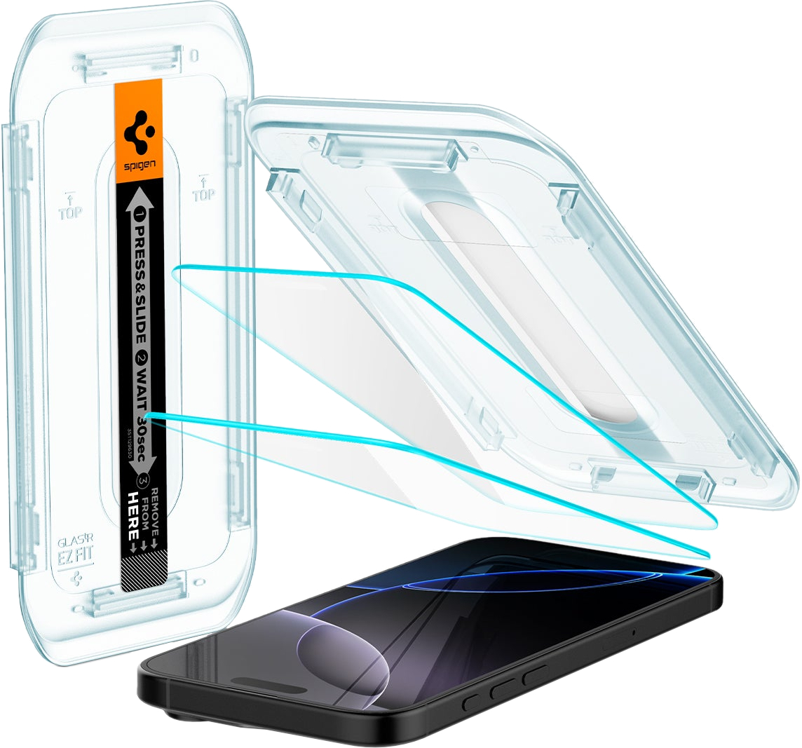 

Spigen Tempered Glass Ez Fit Glas.tR Slim 2 Pack (AGL07907) для iPhone 16 Pro Max