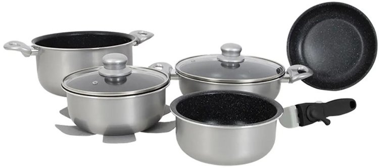 

Набор посуды Gimex Cookware Set induction 8 предметов Silver (6977227) (DAS302021)