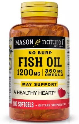 Акція на Mason Natural Fish Oil & Omega 3 1200/360 mcg Рыбий жир и Омега 3 100 гелевых капсул від Stylus