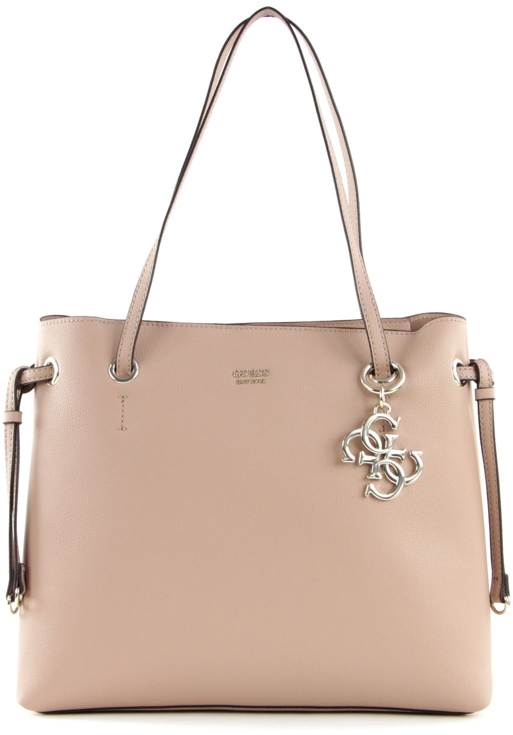 

Женская сумка тоут Guess Digital Shopper бежево-розовая (HWVG6853240-DNU)