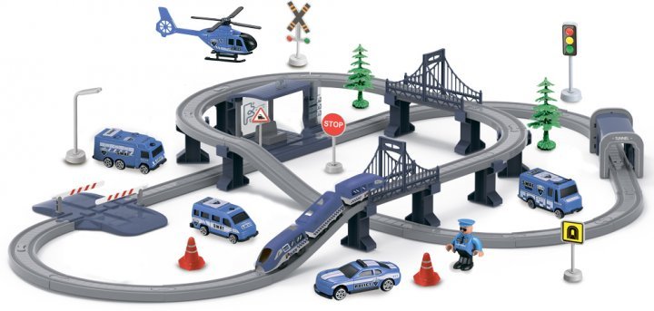 Акція на Игровой набор Zipp Toys Городской экспресс электрическая железная дорога, 104 детали від Stylus