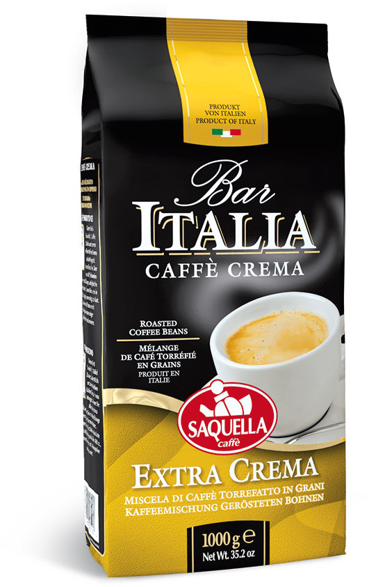 Акція на Кава в зернах Saquella Bar Italia Extra Crema 1 кг (8002650001224) від Y.UA
