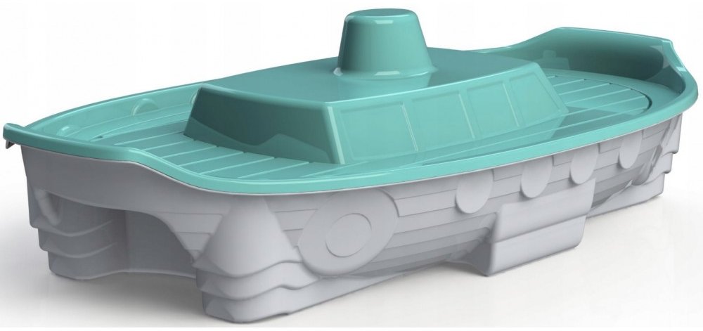 

Дитяча пісочниця Корабель Doloni Toys 137х72х76 см сіро-бірюзова (03355/4)