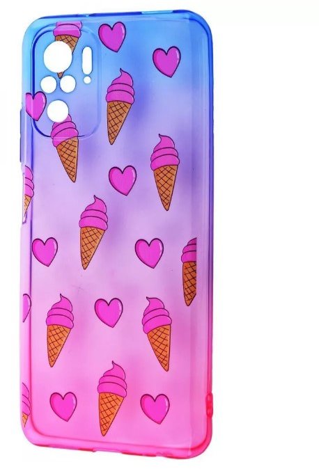 

Wave Sweet & Acid Case Blue/Pink/Ice cream for Xiaomi Redmi Note 10/Note 10S